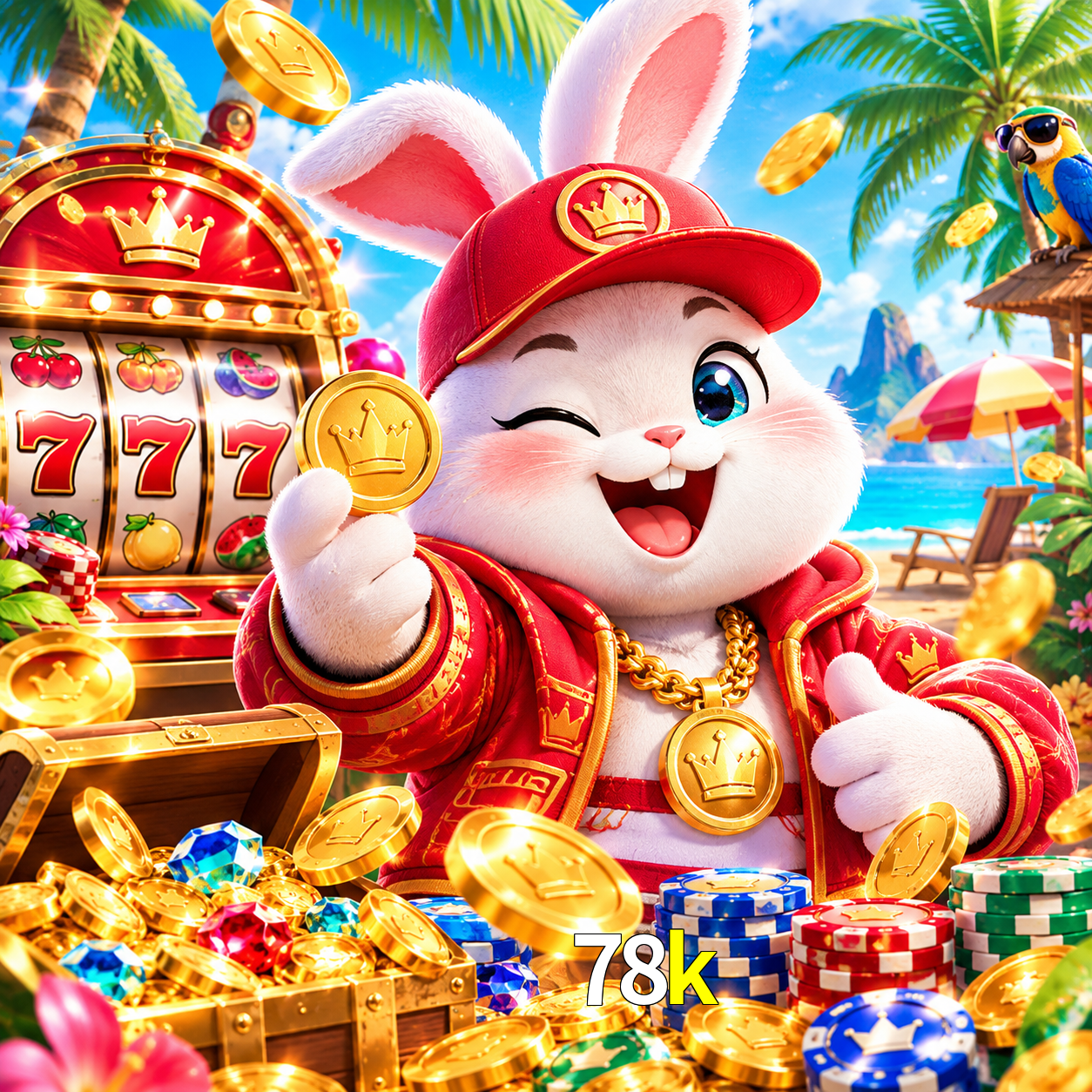 Imagem promocional da 78k mostrando a plataforma e suas vantagens